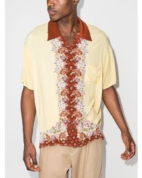 Iroquois Floral Trim Short Sleeve Shirt
