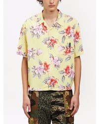 Palm Angels Hibiscus Floral Print Bowling Shirt