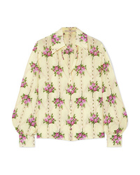 Emilia Wickstead Floral Print Silk De Chine Shirt