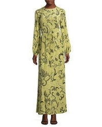 Diane von Furstenberg Floral Print Silk Maxi Dress