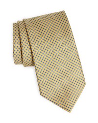 Zegna Geometric Floral Silk Tie In Md Yel Fan At Nordstrom
