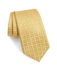Canali Medallion Silk Tie In Yellow At Nordstrom