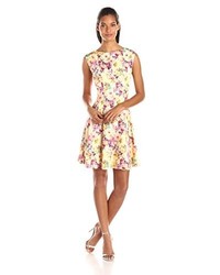 Julian Taylor Printed Fit And Flare Dress
