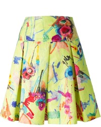 Isola Marras Floral Sketch Print Skirt