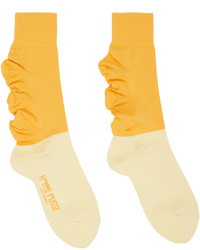 Homme Plissé Issey Miyake Yellow Flower Socks