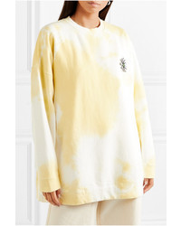 Ganni Appliqud D Cotton Jersey Sweatshirt