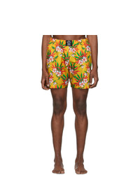 Yellow Floral Swim Shorts