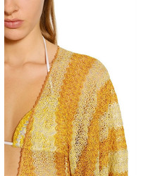 Missoni Stripe Lace Knit Top With Fringe