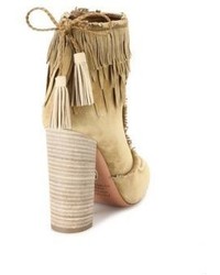 Aquazzura Tiger Lily Fringed Suede Booties
