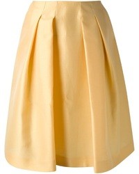 Jil Sander Navy Pleated Skirt