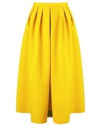Antonio Marras Yellow Wool Midi Skirt