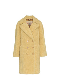 Burberry Lillingstone Faux Shearling Wool Blend Coat