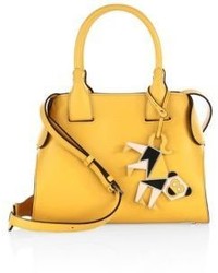 Yellow Geometric Leather Bag