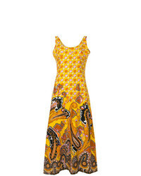 Yellow Geometric Midi Dress