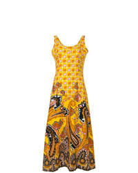 William Vintage Geometric Print Midi Dress