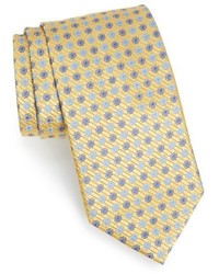 Yellow Geometric Silk Tie