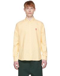 AMI Alexandre Mattiussi Yellow White Ami De Coeur Shirt