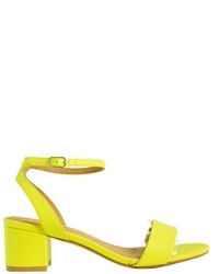 Asos Hey There Heeled Sandals Yellow