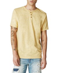 Lucky Brand Short Sleeve Henley T Shirt In Mineral Yellow At Nordstrom
