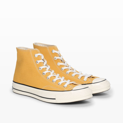 mustard yellow converse high tops