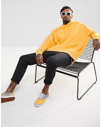 Asos Extreme Oversized Hoodie In Yellow