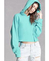 Forever 21 French Terry Cropped Hoodie