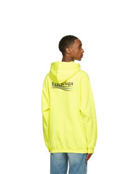 Balenciaga Yellow Medium Fit Political Campaign Hoodie