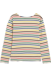 MiH Jeans Mih Jeans Mariniere Striped Cotton Jersey Top Yellow