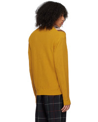 Beams Plus Yellow Striped Cardigan