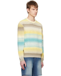 Solid Homme Yellow Striped Sweater