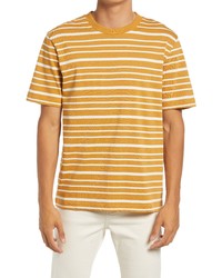 Norse Projects Johannes Mariner Stripe Cotton T Shirt In Oxide Yellow At Nordstrom