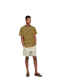 Polo Ralph Lauren Yellow And Navy Striped Classic Fit T Shirt