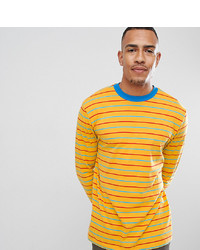 Yellow Horizontal Striped Long Sleeve T-Shirt