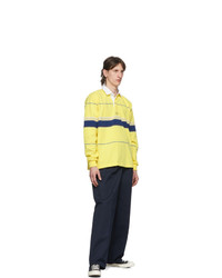 Noah NYC Yellow Stripe Rugby Polo