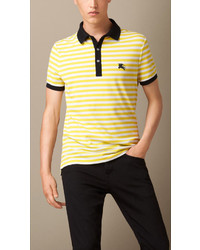 Burberry Brit Cotton Piqu Striped Polo Shirt, $175 | Burberry | Lookastic