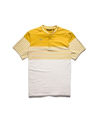 Radmor Colby Stripe Polo Shirt In Lemon At Nordstrom
