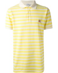 yellow striped polo shirt