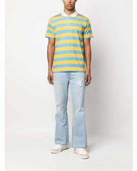 ERL Striped Short Sleeve Polo Shirt