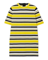Yellow Horizontal Striped Shift Dress