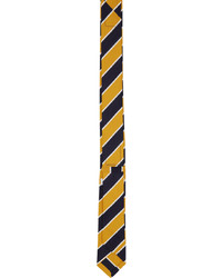 Thom Browne Yellow Navy Awning Stripe Classic Tie
