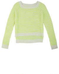 Yellow Horizontal Striped Sweater