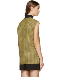 3.1 Phillip Lim Yellow Wool Houndstooth Vest