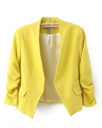 ChicNova Cropped Pastel Tailored Blazer