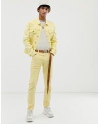 ASOS DESIGN Co Ord Slim Jeans In Yellow