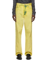 Dries Van Noten Yellow Stone Washed Jeans