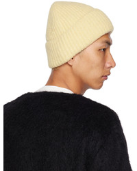 Our Legacy Yellow Ribbed Beanie