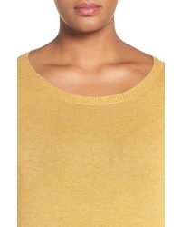 Eileen Fisher Plus Size Scoop Neck Stretch Knit Top