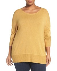 Eileen Fisher Plus Size Scoop Neck Stretch Knit Top