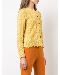 Marc Jacobs Long Sleeve Scalloped Cardigan