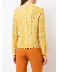 Marc Jacobs Long Sleeve Scalloped Cardigan